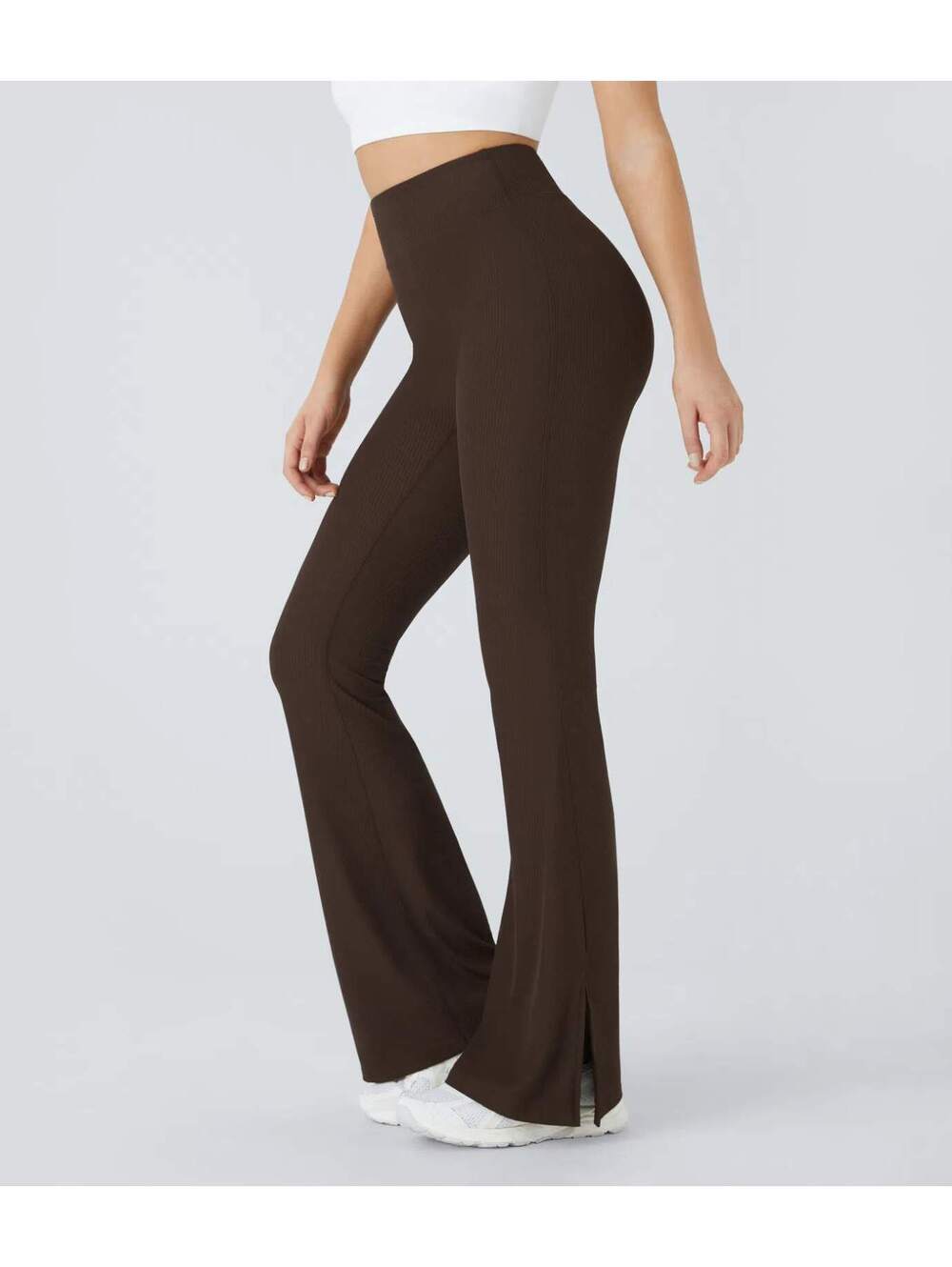HALARA Ribbed High Waisted Flared Yoga Full Length Leggings- Size XL